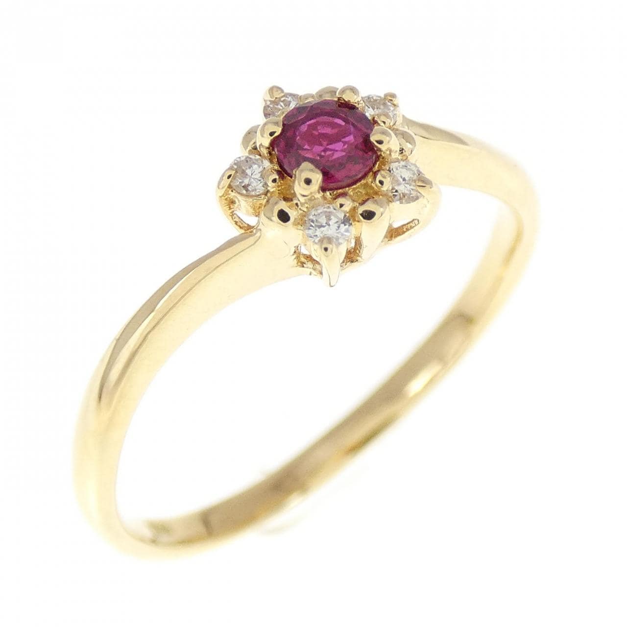 K18YG ruby ring