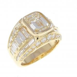 K18YG ダイヤモンド リング 2.280CT M VS2 エメラルドカット