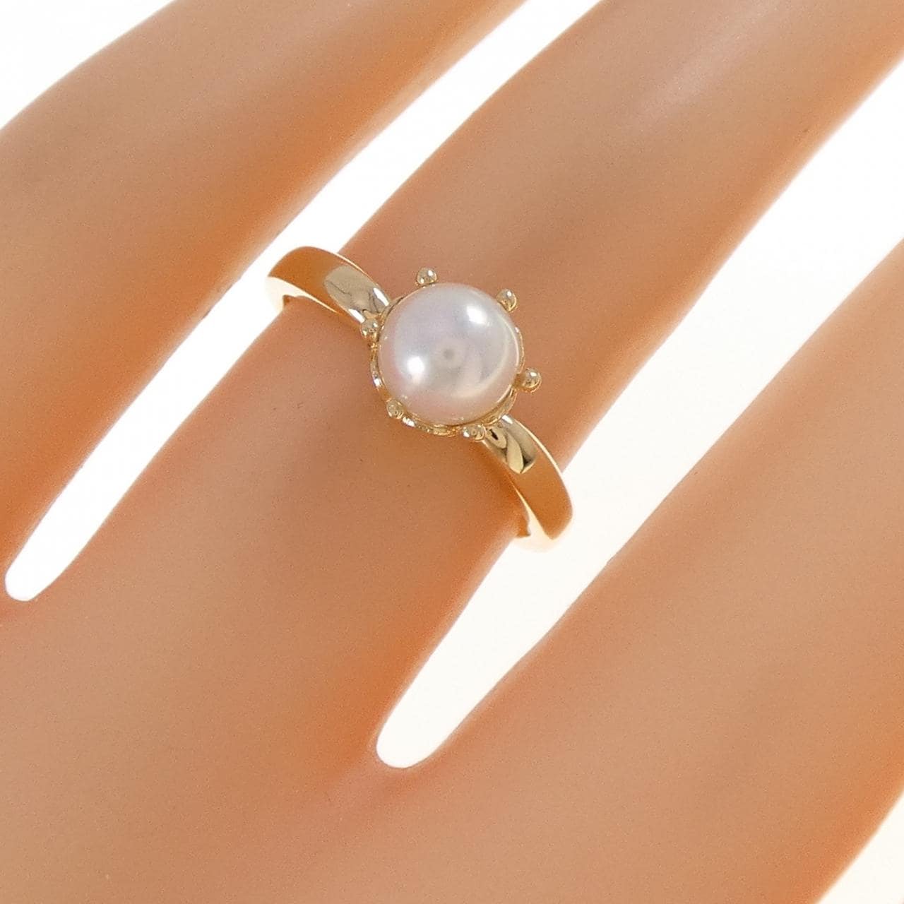 K18YG アコヤパール リング 5.8mm