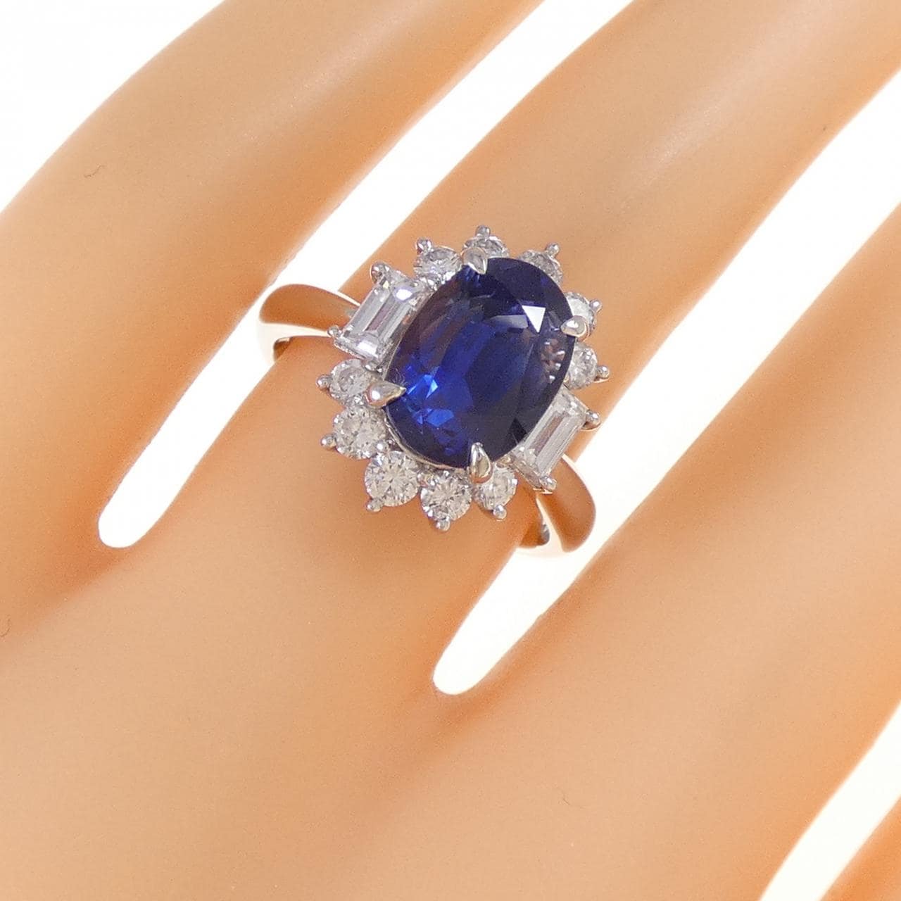 PT900藍寶石戒指4.37CT