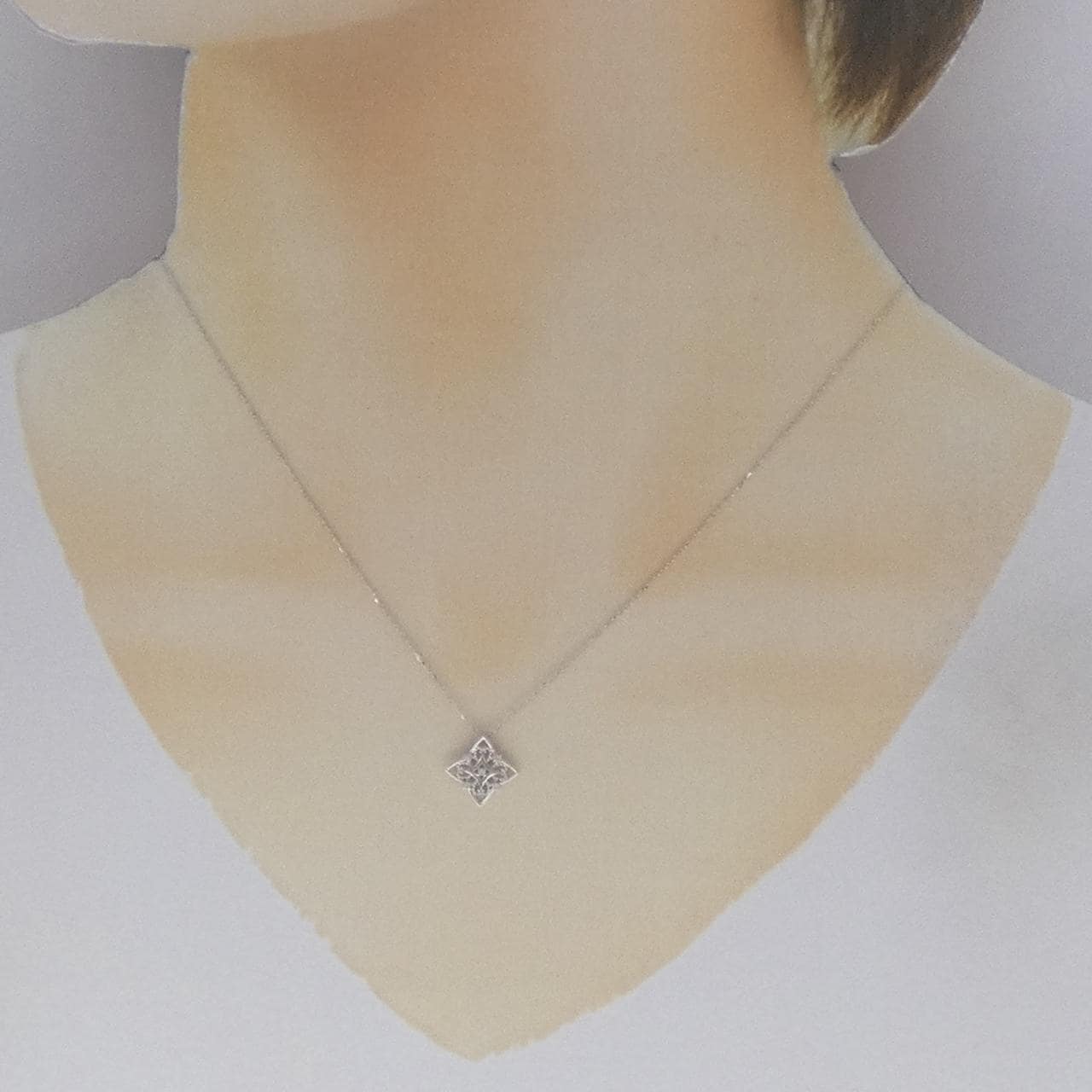 K10WG ダイヤモンド ネックレス 0.03CT