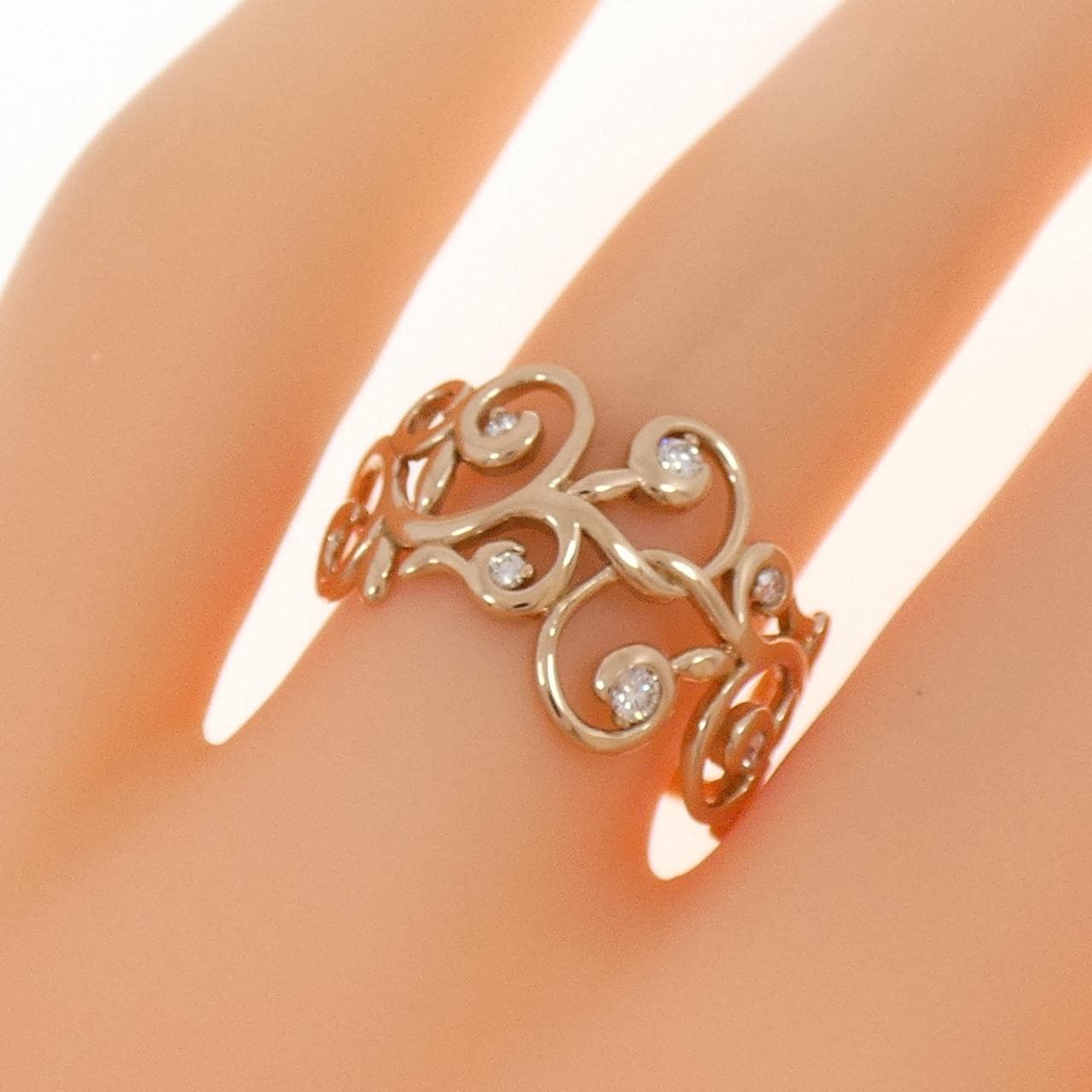 K18PG ダイヤモンド リング 0.10CT