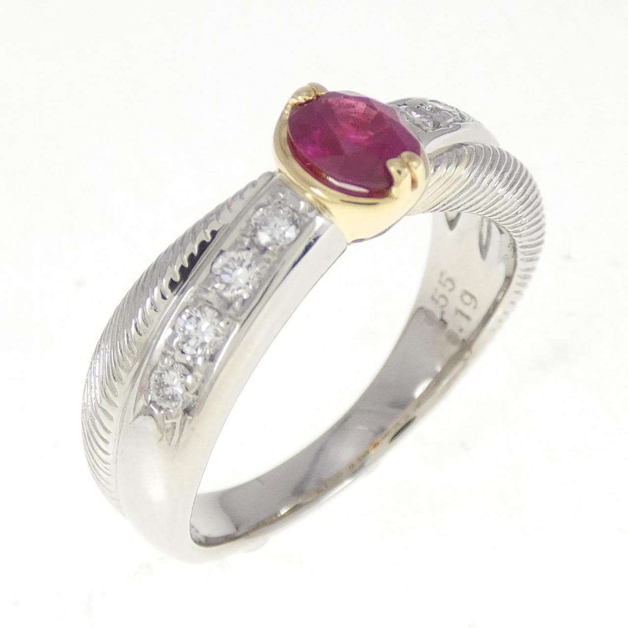 PT/K18YG Ruby Ring 0.55CT