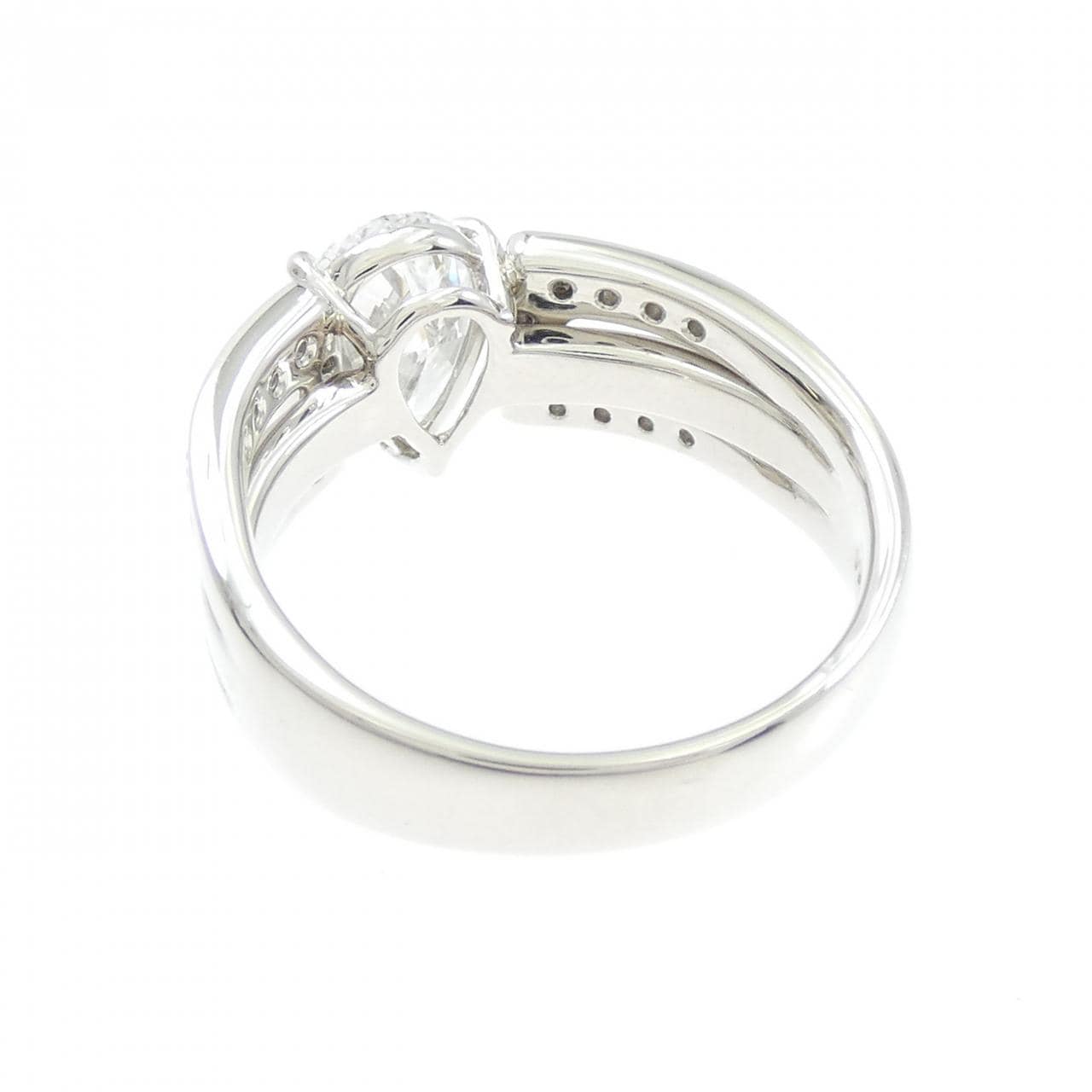 【リメイク】PT900 ダイヤモンド リング 1.348CT D SI2 ペアシェイプ