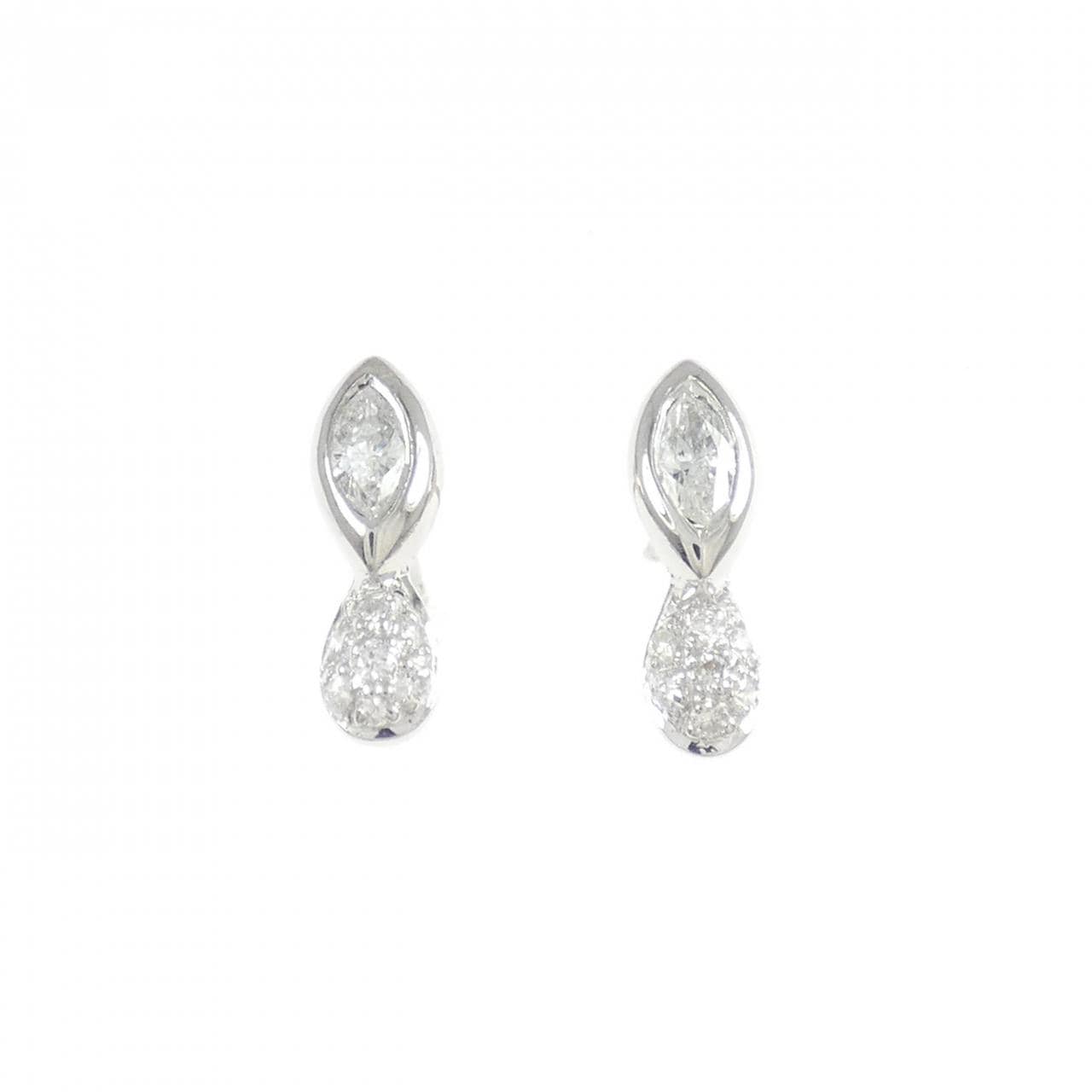 K18WG ダイヤモンド ピアス 0.26CT