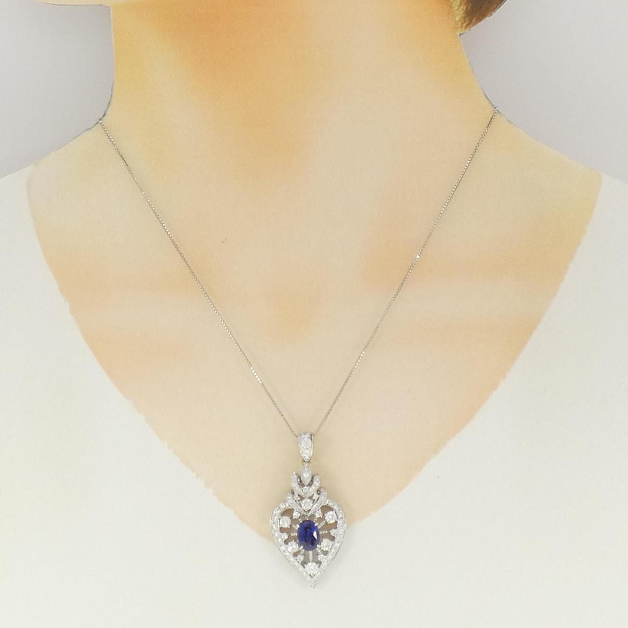 PT900/PT850 サファイヤ ネックレス 2.31CT