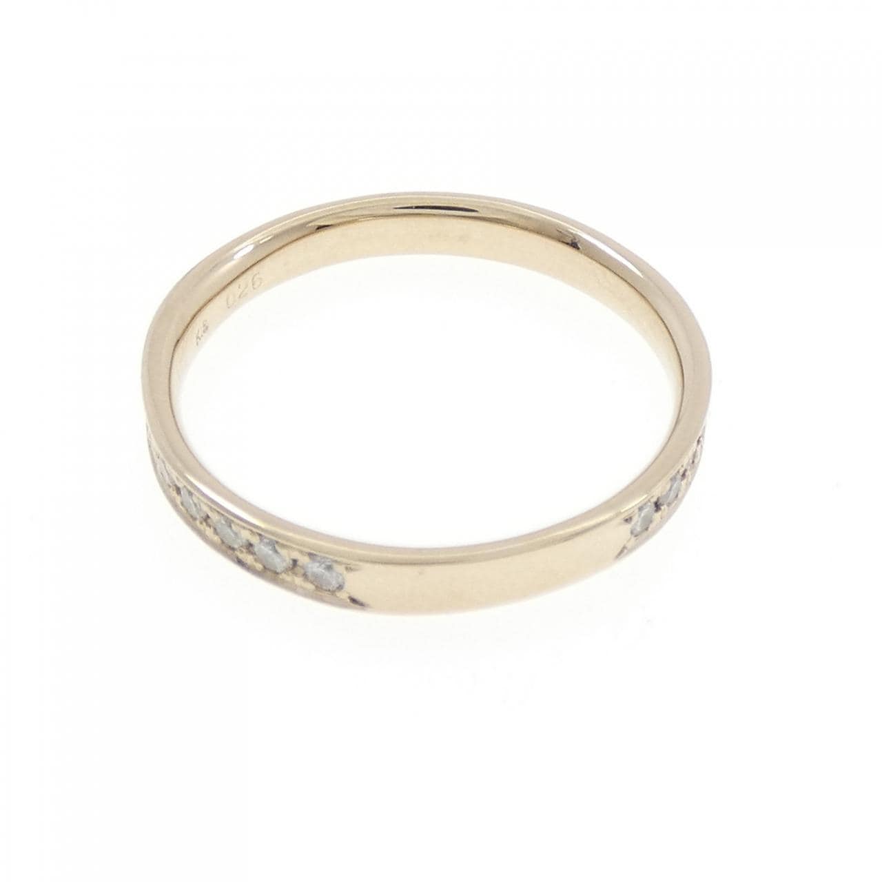 K18YG ハーフエタニティ ダイヤモンド リング 0.26CT