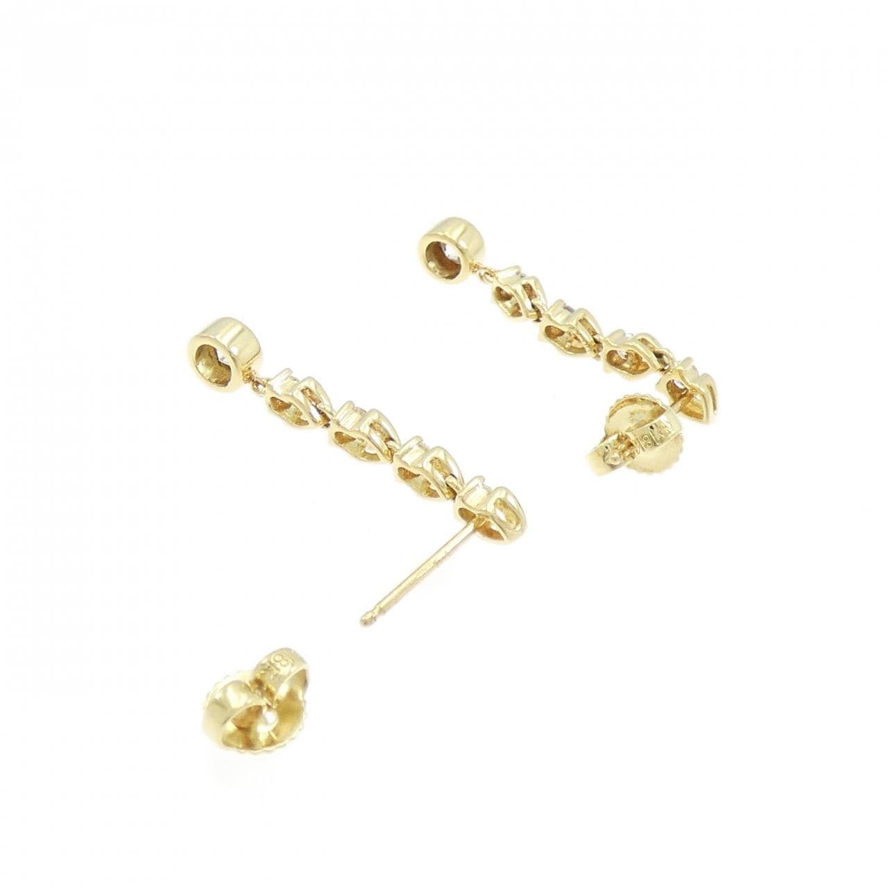 K18YG/18KYG ダイヤモンド ピアス