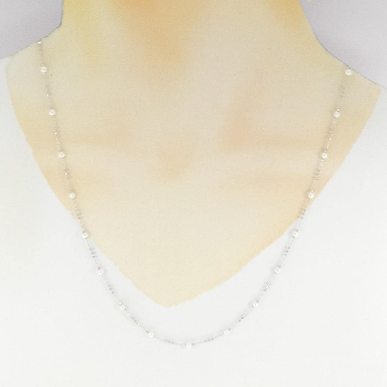 K18WG 淡水パール ネックレス