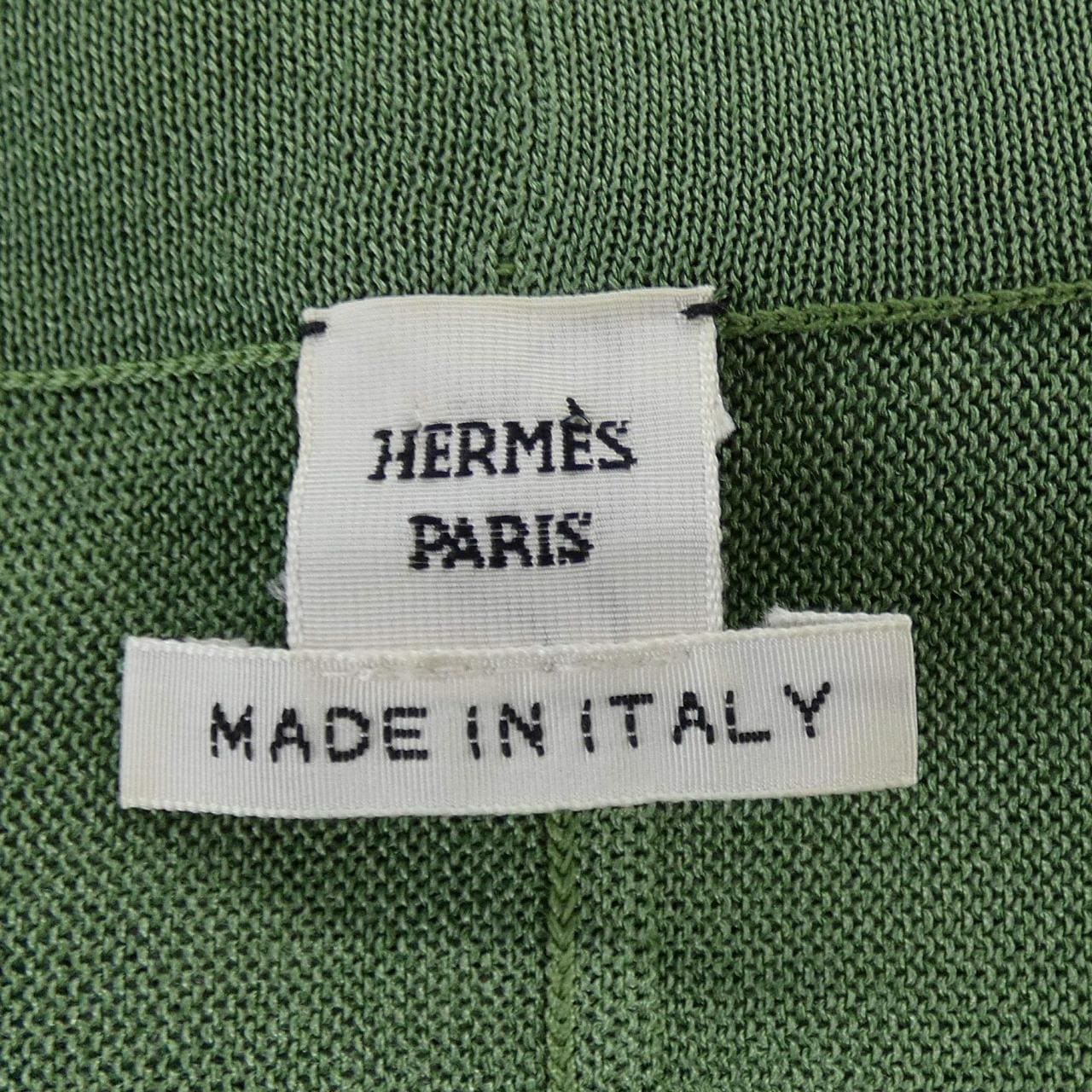 エルメス HERMES LE JARDIN LA MAHARANI *76-7757 ツイルレーヌ. ロングカーディガン