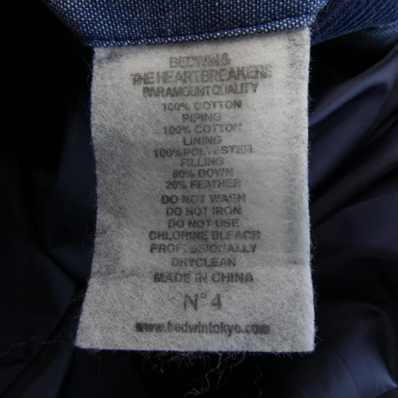 ベドウィン BEDWIN ダウンベスト