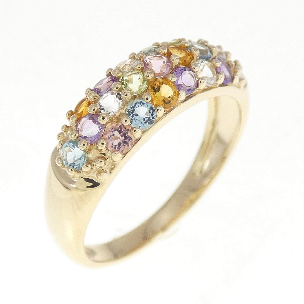 K10YG color stone ring