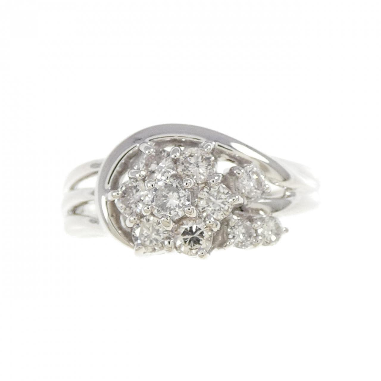 PT900 フラワー ダイヤモンド リング 0.50CT