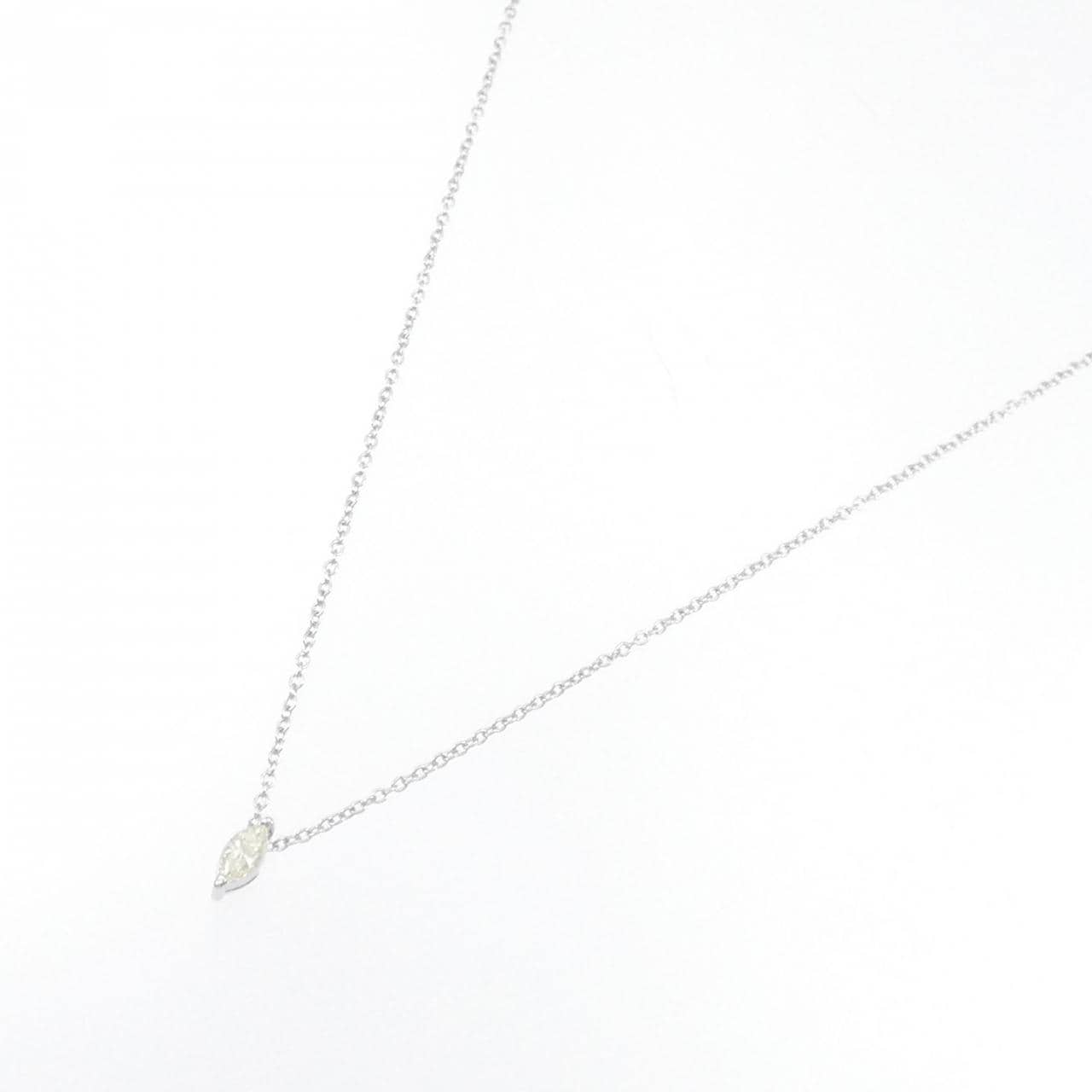 K18WG ダイヤモンド ネックレス 0.17CT
