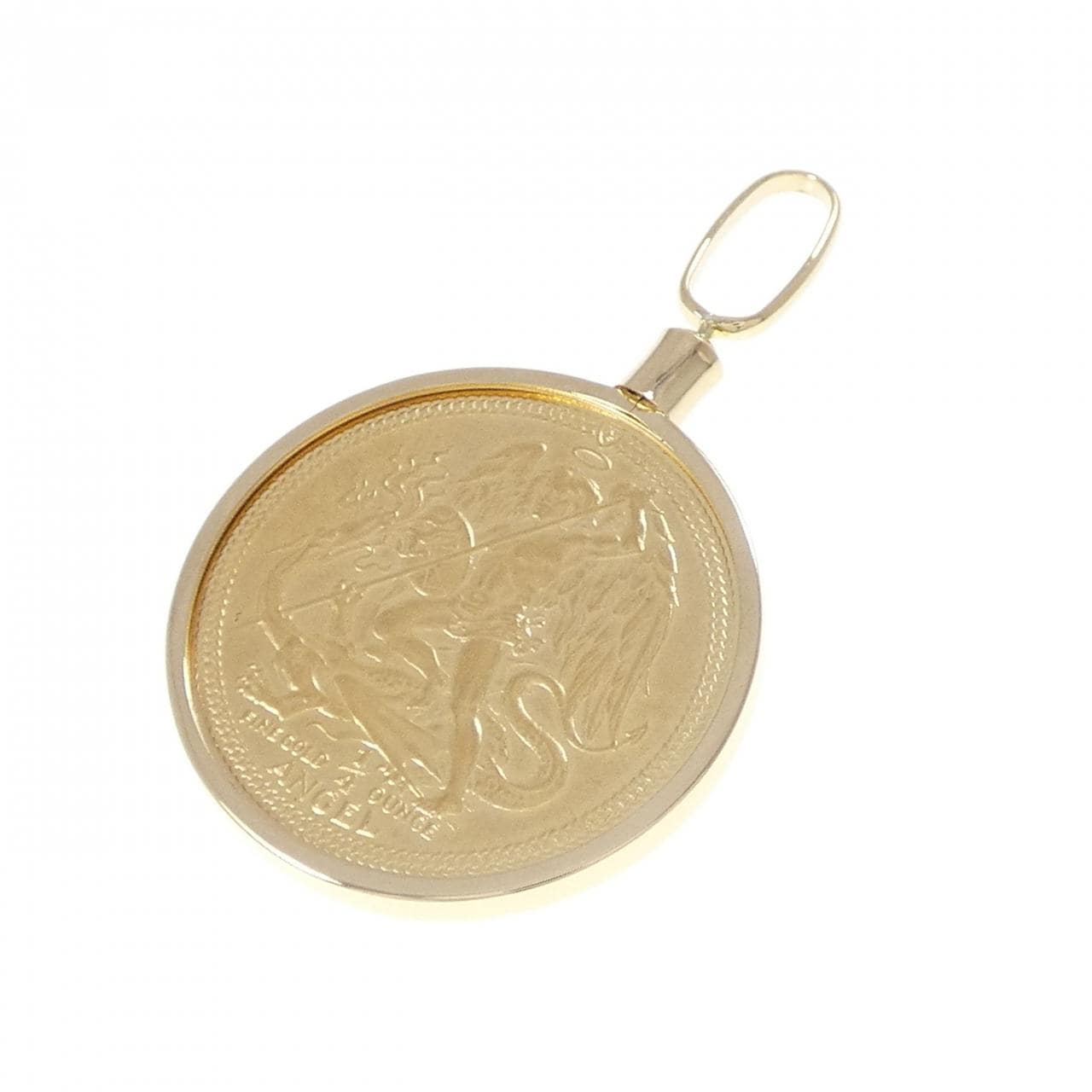K18YG(枠) コイン ペンダント