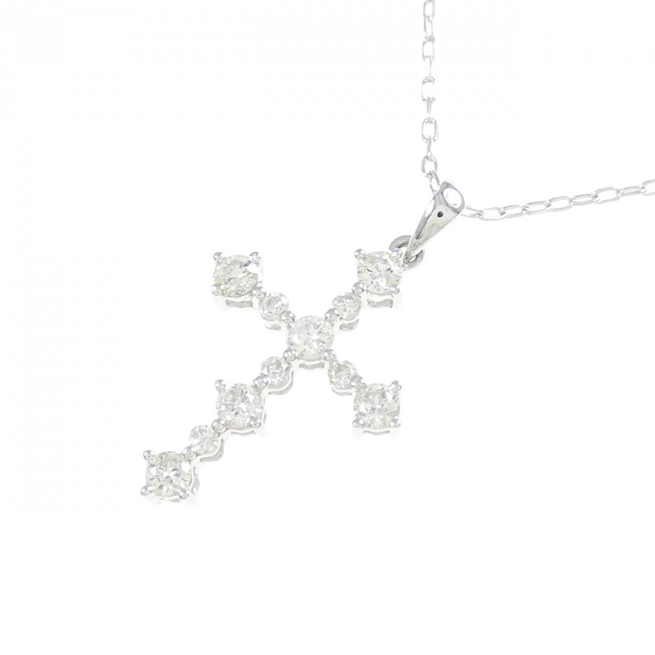 750WG/K18WG Diamond necklace