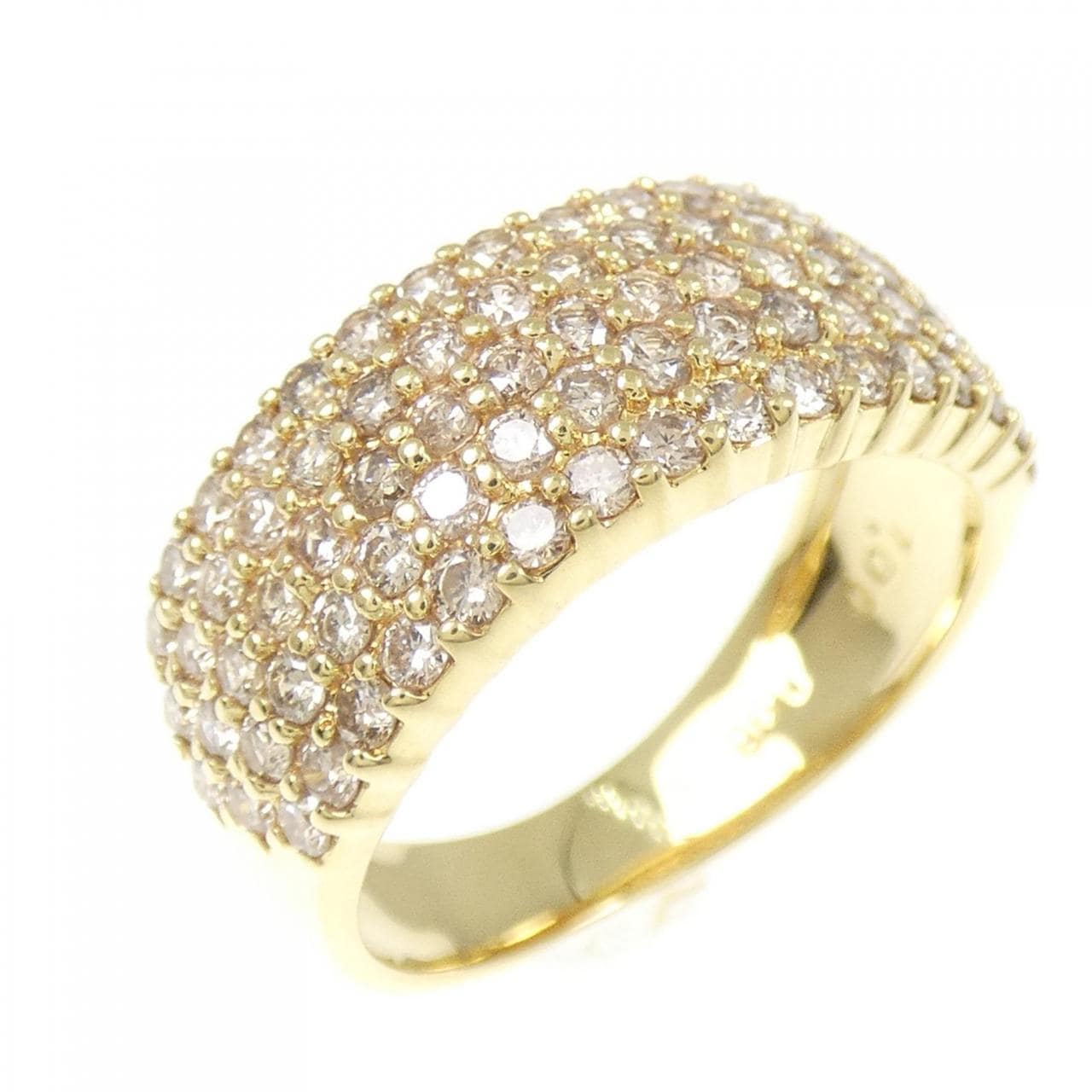 K18YG パヴェ ダイヤモンド リング 1.00CT