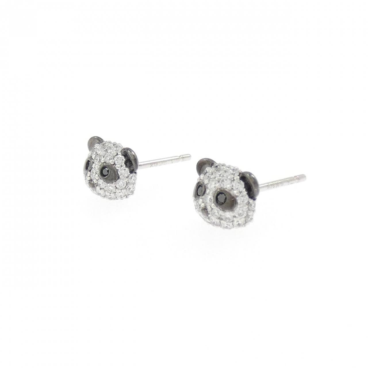 ポンテヴェキオ パンダ ダイヤモンド ピアス 0.39CT
