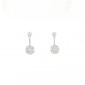 K18WG ダイヤモンド ピアス 0.46CT