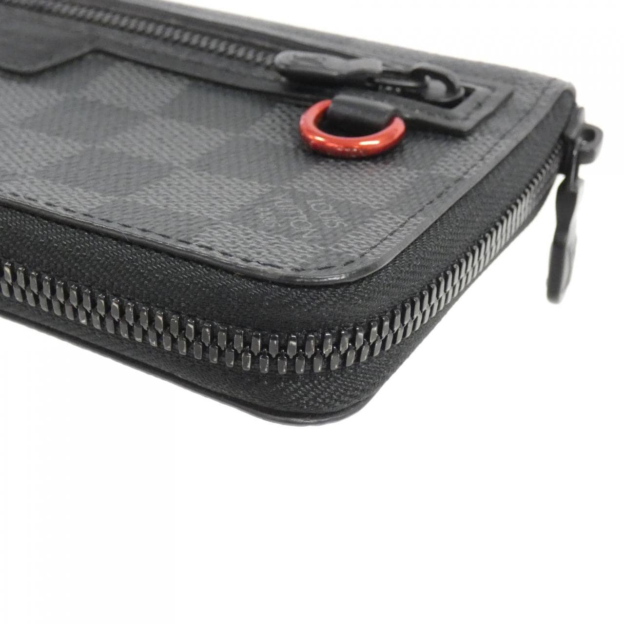 LOUIS VUITTON Damier 石墨實用實用拉链錢包垂直 N60355竖版