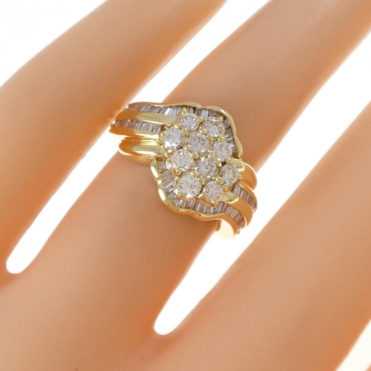 K18YG ダイヤモンド リング 1.07CT