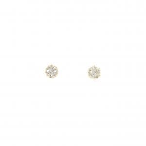 K10YG ソリティア ダイヤモンド ピアス