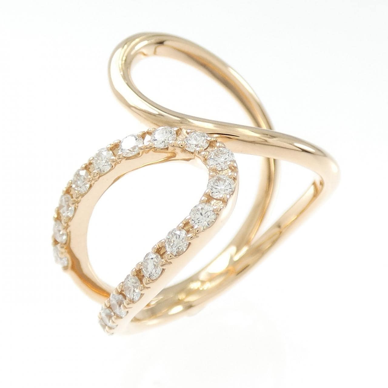 K18PG ダイヤモンド リング 0.37CT