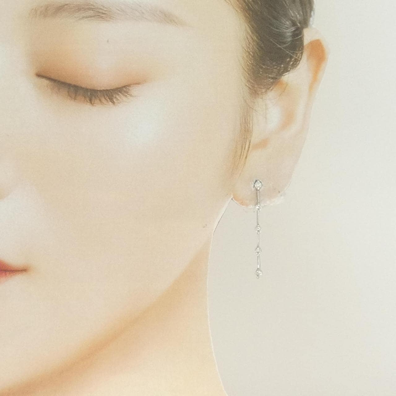 K18WG/K14WG钻石耳环 0.50CT