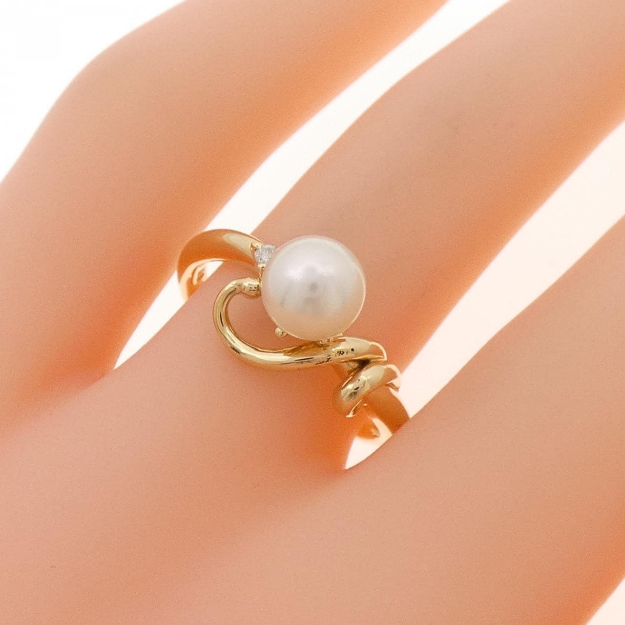 K18YG アコヤパール リング 6.2mm