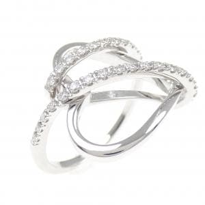 K18WG ハート ダイヤモンド リング 0.30CT