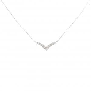 【新品】K18WG ダイヤモンド ネックレス 0.10CT