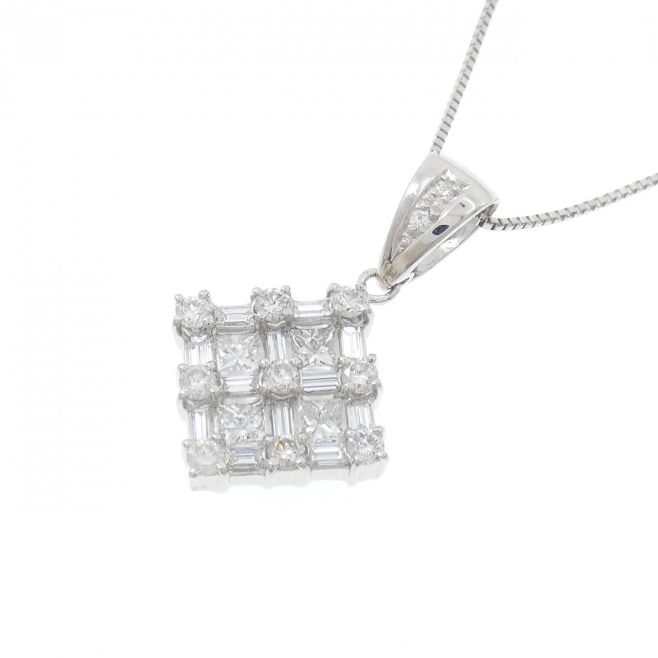 PT900/PT850 ダイヤモンド ネックレス 1.00CT
