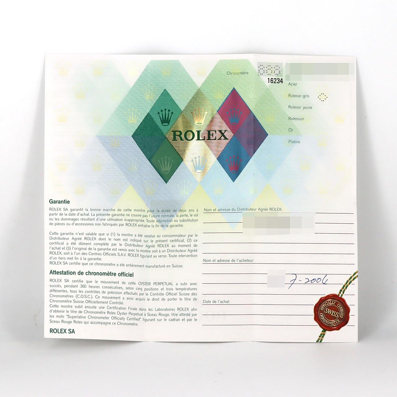 ロレックス デイトジャスト 16234 SSxWG 自動巻 F番