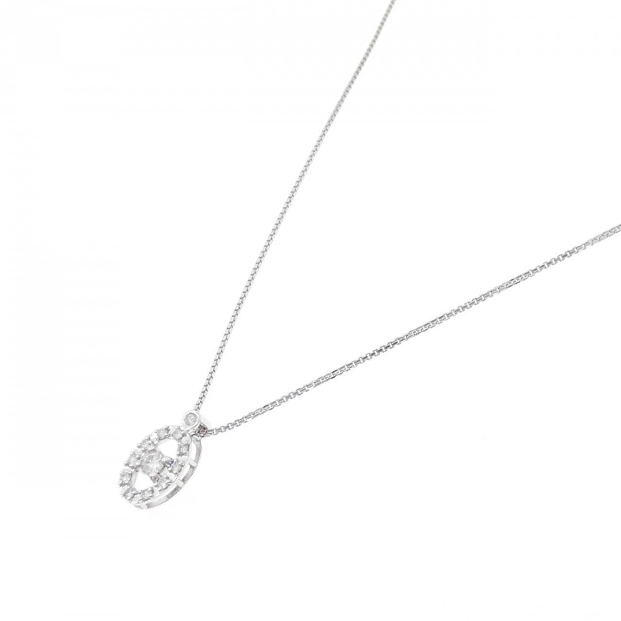K18WG ダイヤモンド ネックレス 0.154CT