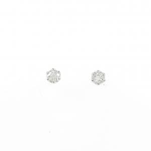 PT900 ソリティア ダイヤモンド ピアス 0.10CT