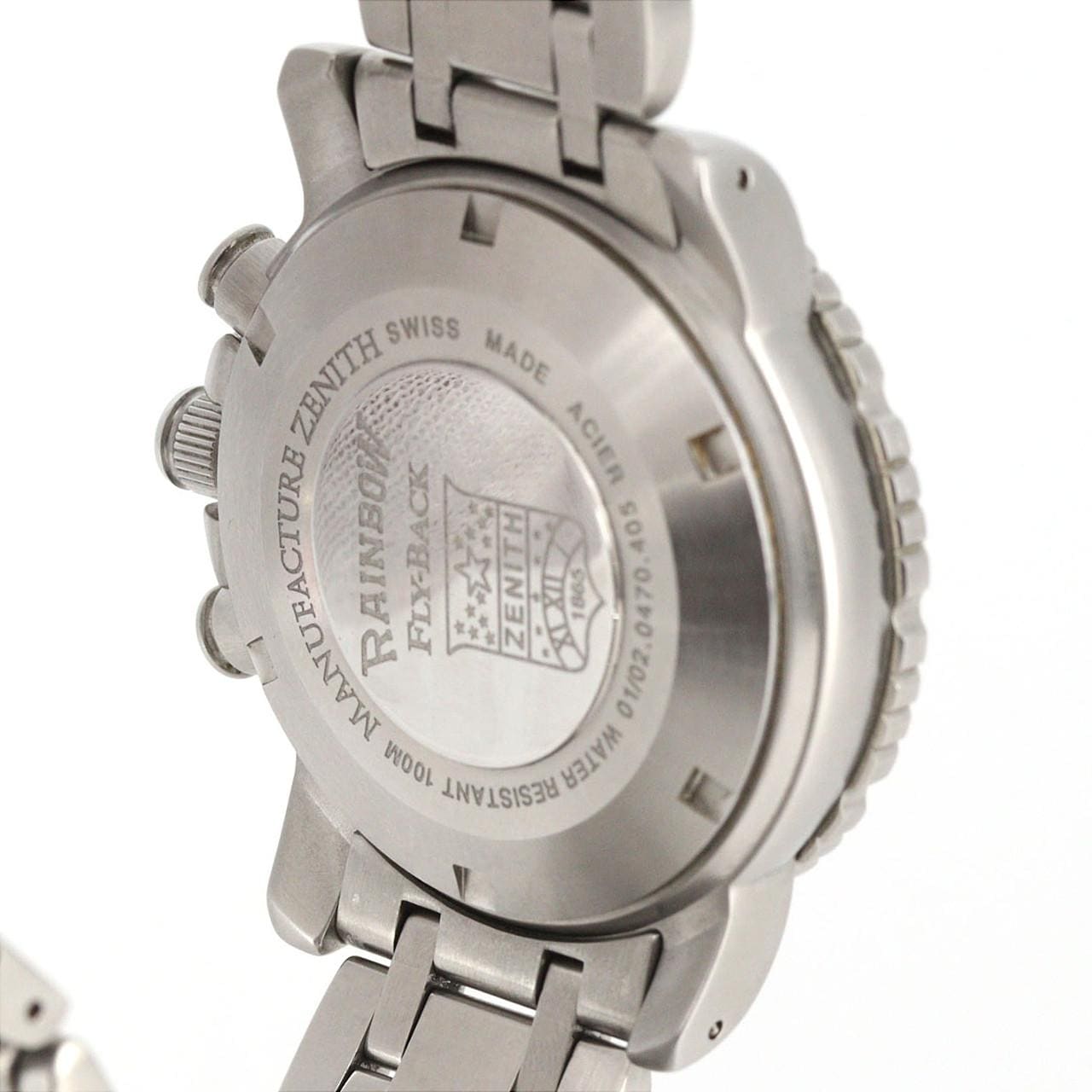 【ノーメンテナンス還元価格】ゼニス レインボーフライバック 02.0470.405/25 SS 自動巻