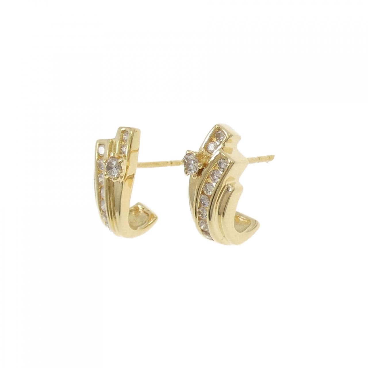 K18YG ダイヤモンド ピアス 0.290CT