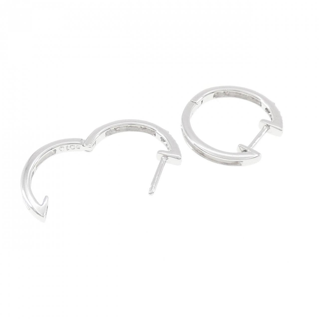 K18WG ダイヤモンド ピアス 0.10CT