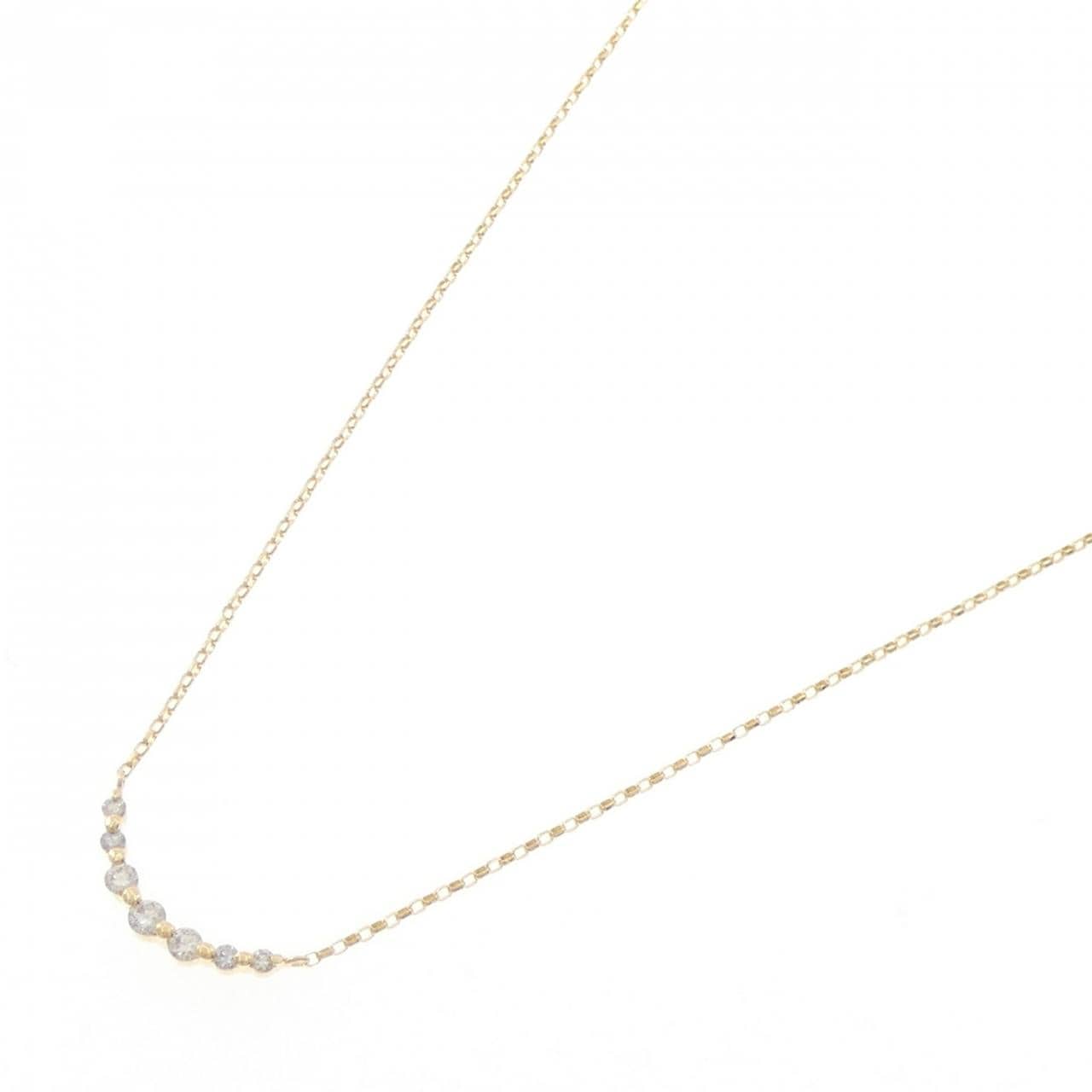 K18YG ダイヤモンド ネックレス 0.12CT