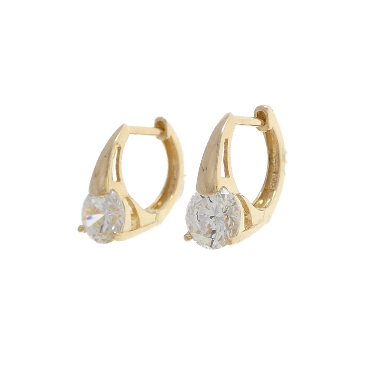 K18YG キュービック ピアス