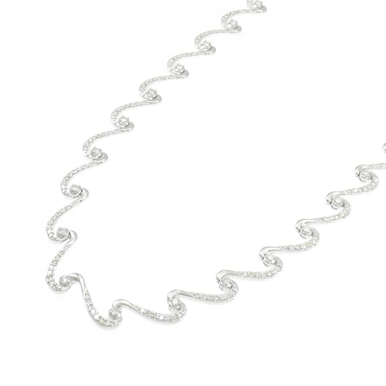 K18WG ダイヤモンド ネックレス 3.00CT