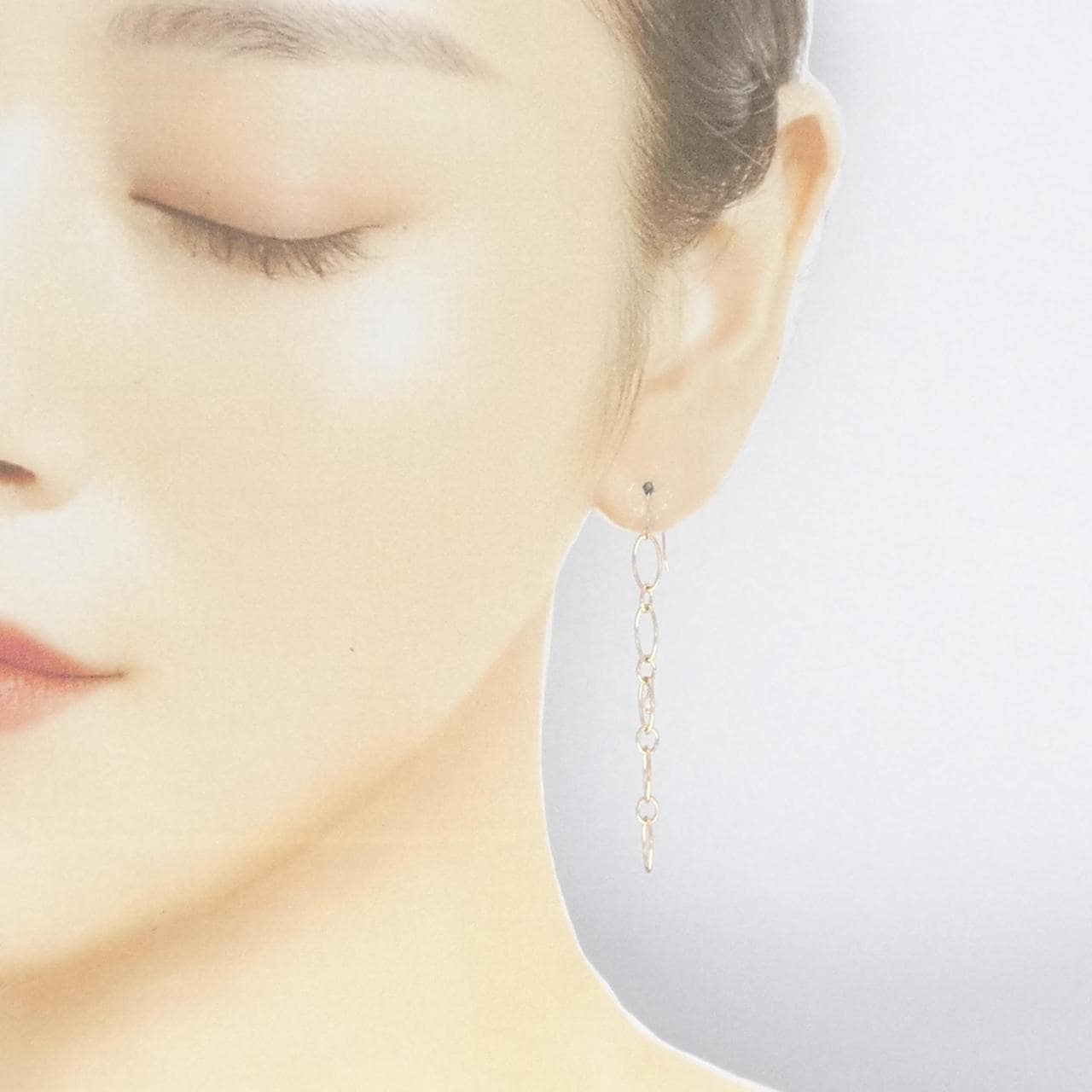 [新品] K10YG淡水珍珠耳环