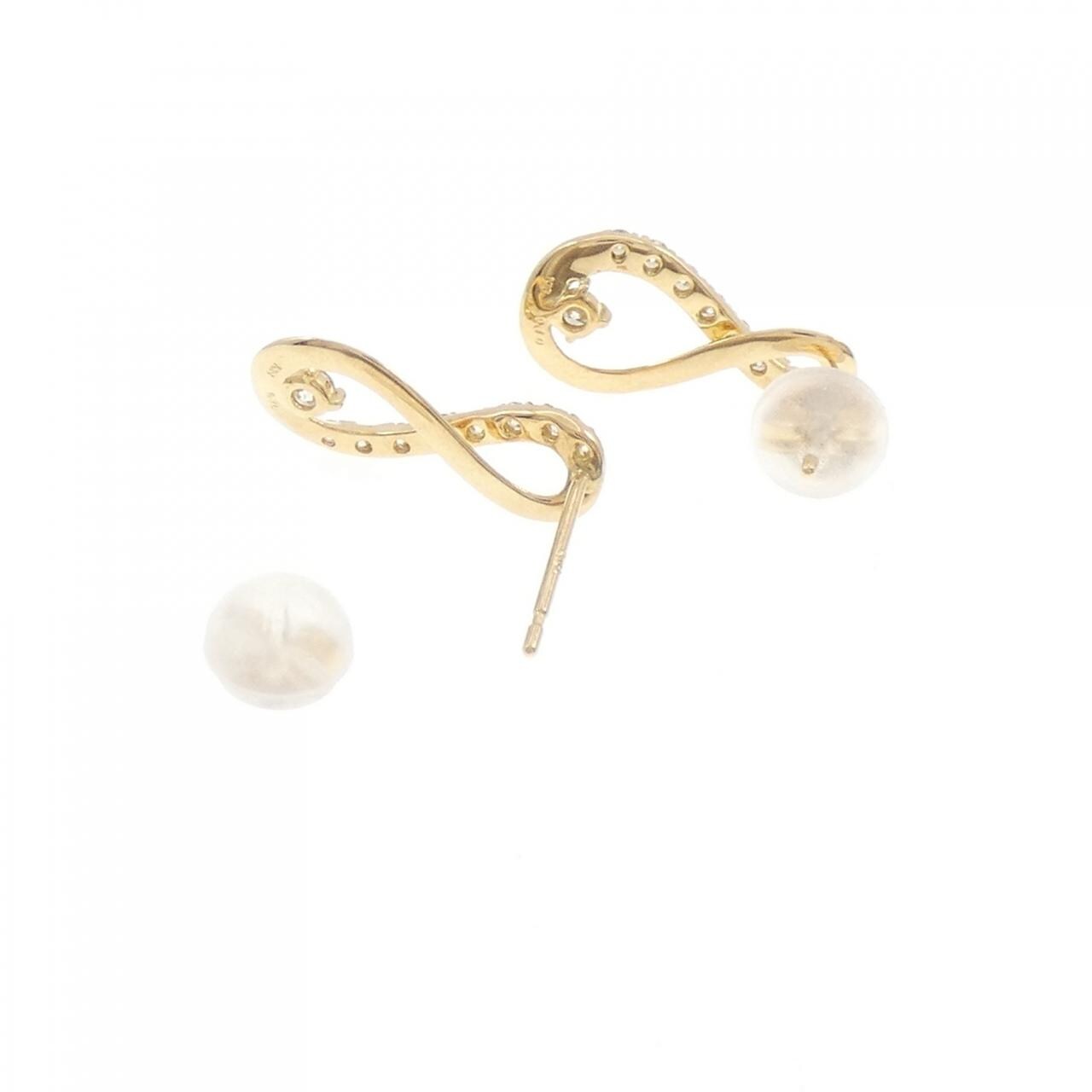 【新品】K18YG ダイヤモンド ピアス 0.20CT