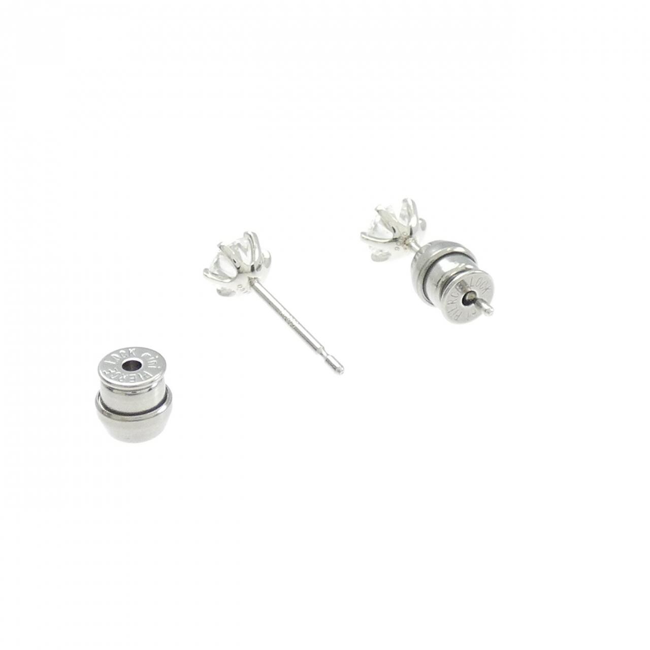 【リメイク】PT900/ST ダイヤモンド ピアス 0.306CT 0.319CT D-E VS2 VG-Good