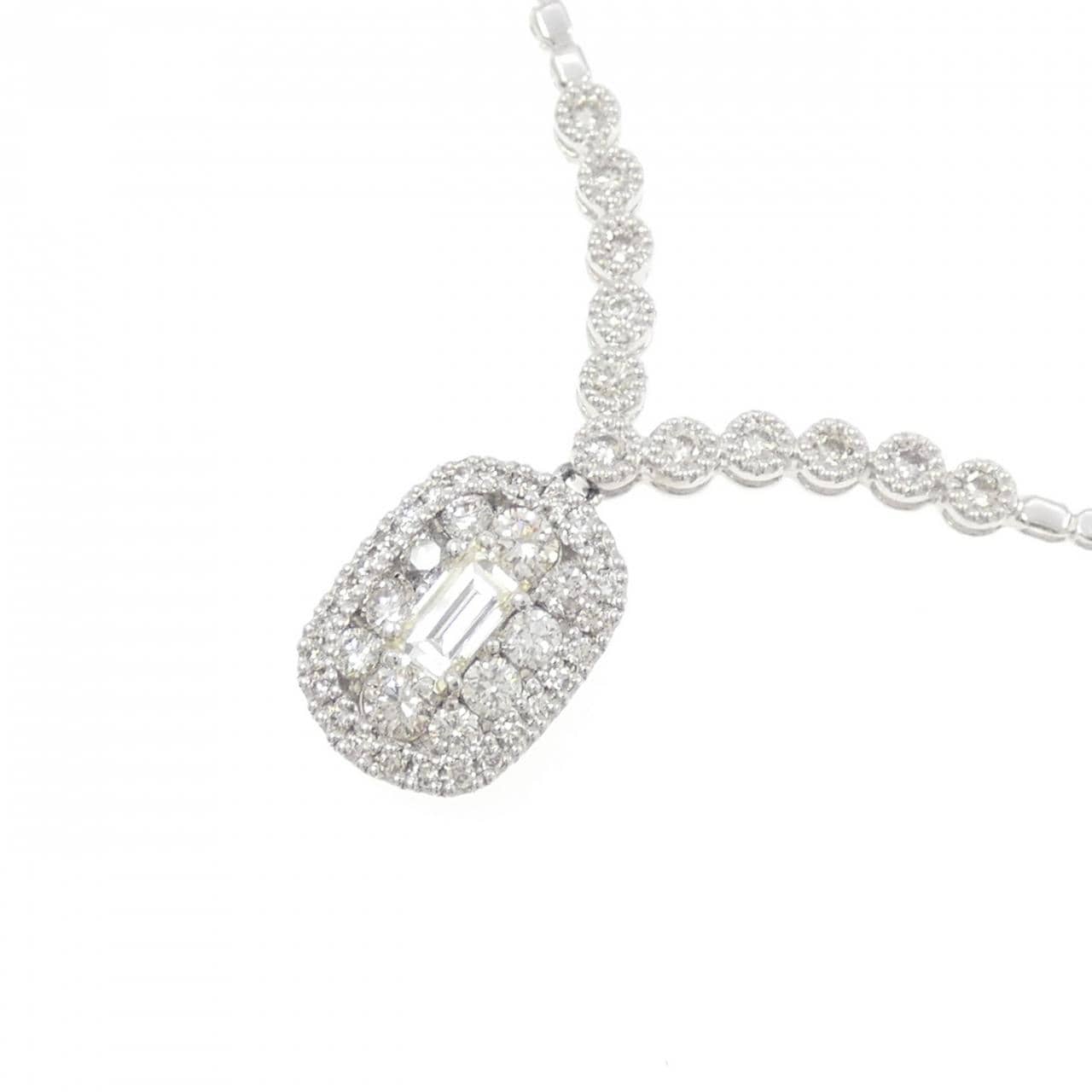 【新品】PT900/PT850 ダイヤモンド ネックレス 0.20CT