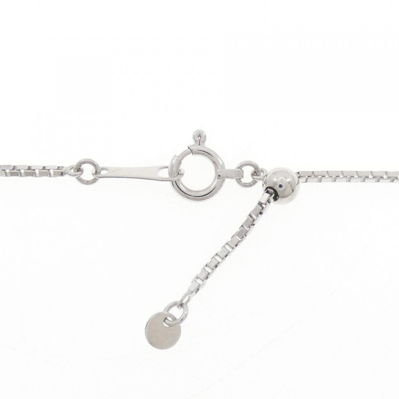 K18WG ホースシュー ダイヤモンド ネックレス 0.28CT