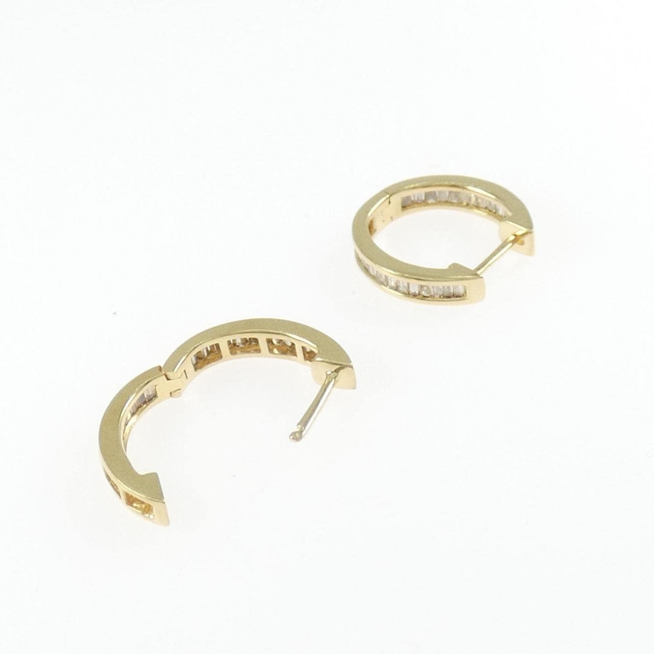 K18YG ダイヤモンド フープ ピアス 0.44CT