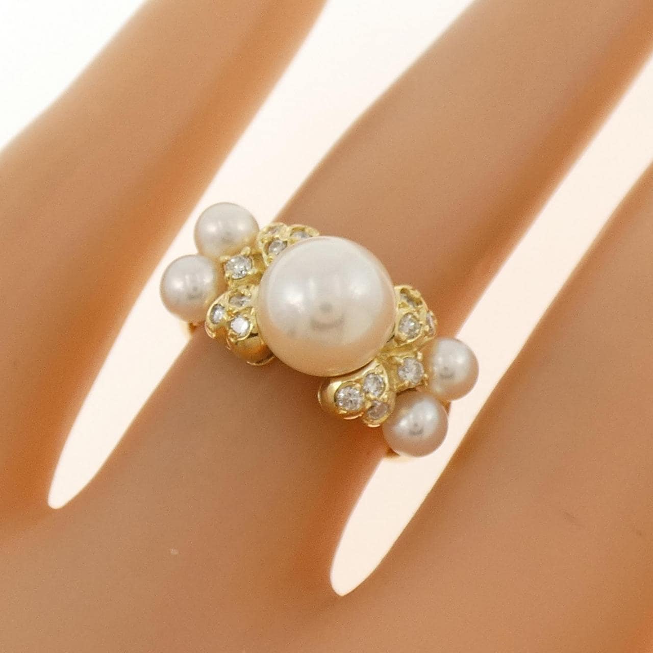 K18YG アコヤパール リング