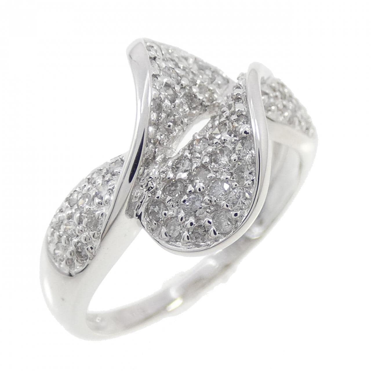 K18WG ダイヤモンド リング 0.42CT