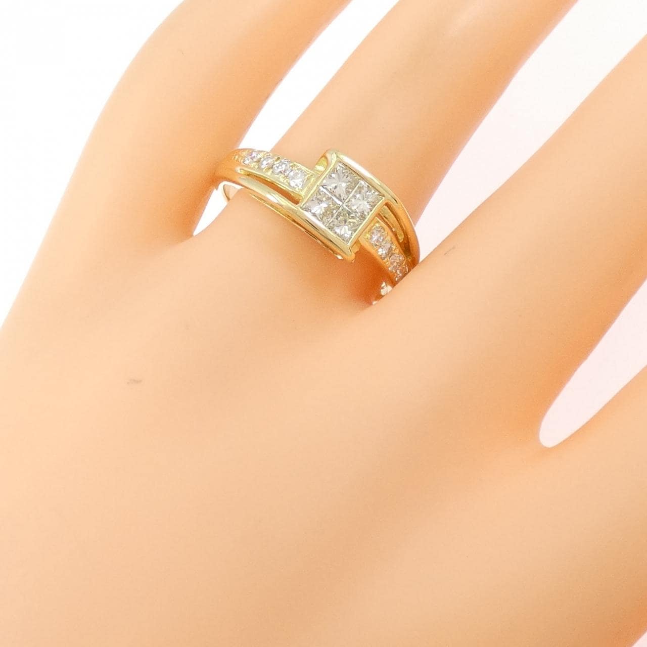 K18YG ダイヤモンド リング 0.70CT